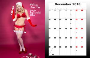 www.misswhitneymorgan.com - Miss Whitney Morgan December 2018 Desktop Calendar thumbnail